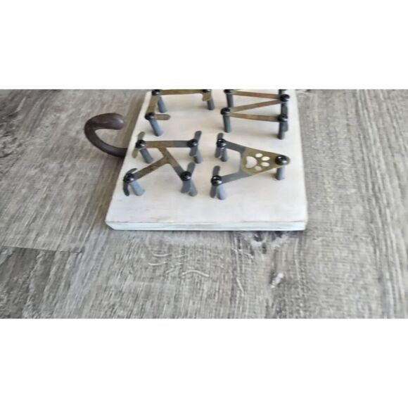 2 Mudpie WALK WOOF Iron Hook Dog Leash Hanger HANGERS - Picture 7 of 11